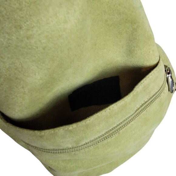 AmeriBag Green Suede Fabric CrossBody Sling Shoulder Bag Healthy BackPack - Picture 8 of 11